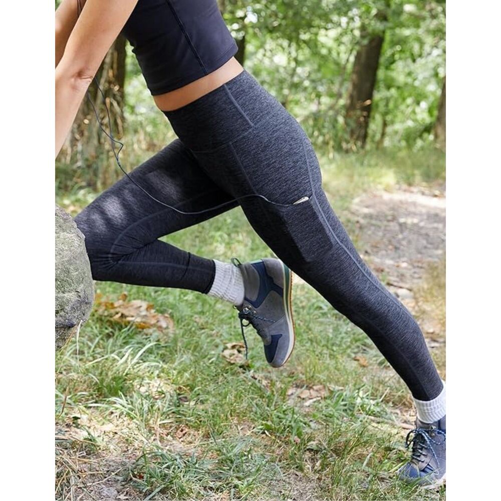 AE Aerie Offline steel blue high waisted hugger play pocket warm up leggings S